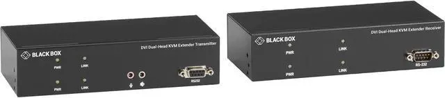 Main image of Black Box KVX Series KVXLC-200 KVM Extender over CATx - Dual-Head, DVI-I, USB 2.0, Serial, Audio, Local Video