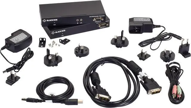Alt view image 3 of 3 - Black Box KVX Series KVM Extender Kit over CATx - DVI-D, USB 2.0, Serial, Audio, Local Video KVXLC-100-R2