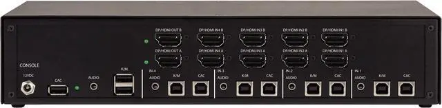 Alt view image 3 of 3 - Black Box Network - KVS4-2004HVX Secure KVM Switch - FlexPort HDMI/DisplayPort - 4 Computer(s) - 2 Local User(s) - 3840 x 2160-11 x USBHDMIDisplayPort - TAA Compliant