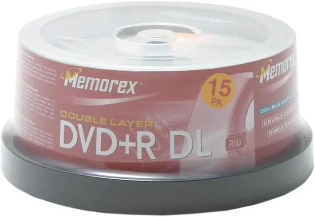 Main image of memorex 8.5GB 2.4X DVD+R DL 15 Packs Spindle Disc Model 32025668
