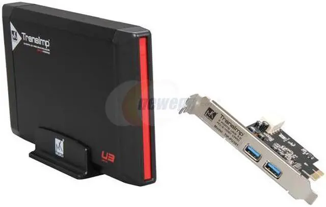 Main image of Mukii TransImp TIP-330U3-PU Aluminum 3.5" Black & Red SATA USB 3.0 External Hard Drive Enclosure w/ PCI-E Card