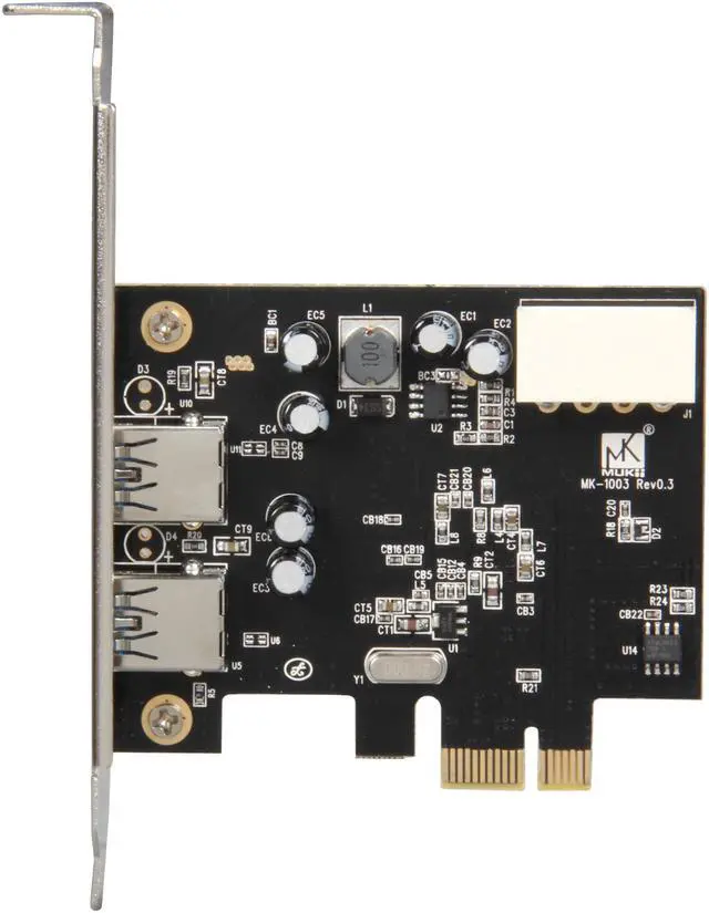 Alt view image 6 of 9 - Mukii TransImp TIP-330U3-PU Aluminum 3.5" Black & Red SATA USB 3.0 External Hard Drive Enclosure w/ PCI-E Card