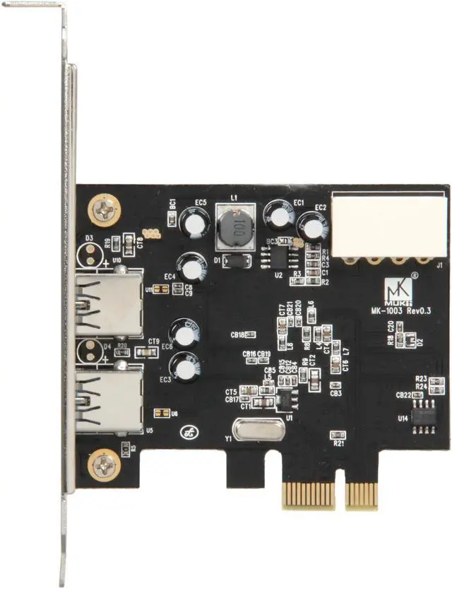 Alt view image 7 of 9 - Mukii TransImp TIP-D180U3-PUK Aluminum / Plastic 2.5" & 3.5" Black / Silver SATA USB 3.0 USB 3.0 HDD enclosure bundled with PCI-E Card