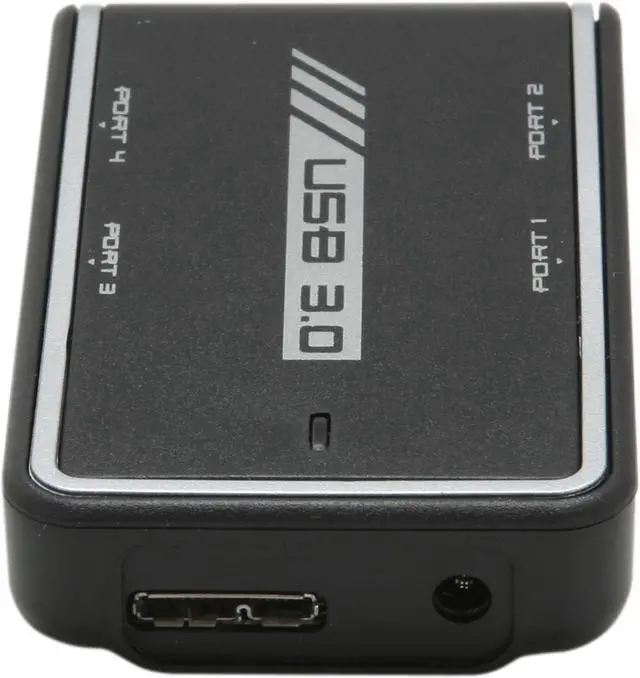 Alt view image 3 of 6 - MUKii TransImp TIP-MH300-BK 4 Ports USB 3.0 Hub