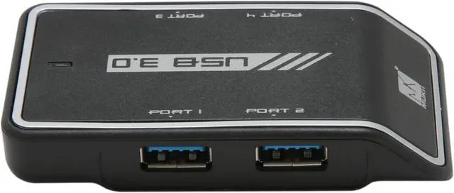 Alt view image 4 of 6 - MUKii TransImp TIP-MH300-BK 4 Ports USB 3.0 Hub