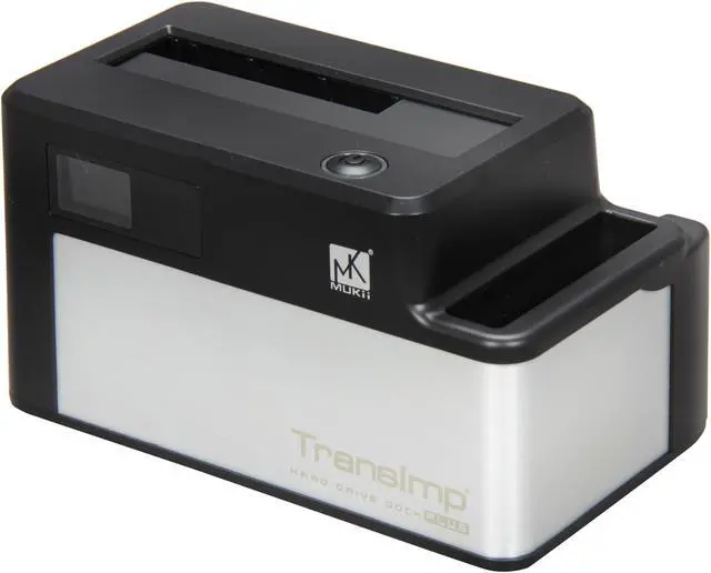 Main image of Mukii TransImp TIP-D185U3-BK Aluminum / Plastic 2.5" & 3.5" Black / Silver SATA I/II USB 3.0 Super-Speed Docking with Transmission Speed LCD