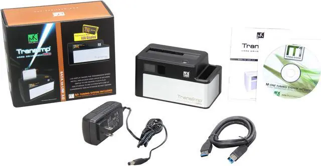 Alt view image 5 of 5 - Mukii TransImp TIP-D185U3-BK Aluminum / Plastic 2.5" & 3.5" Black / Silver SATA I/II USB 3.0 Super-Speed Docking with Transmission Speed LCD