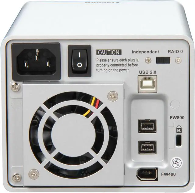 Alt view image 4 of 5 - STARDOM SohoTANK ST2-WABC Aluminum 3.5" Silver SATA I/II USB 2.0, FireWire 800 / 400 External Enclosure
