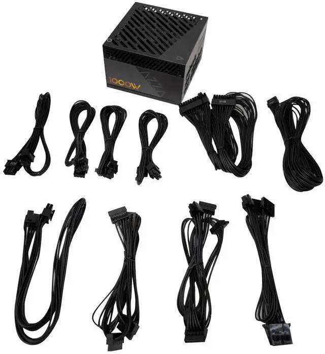 Alt view image 3 of 4 - AZZA PSAZ-1000G ATX3.1 1000 W ATX 3.1 Compatible 80 PLUS GOLD Certified Modular Power Supply