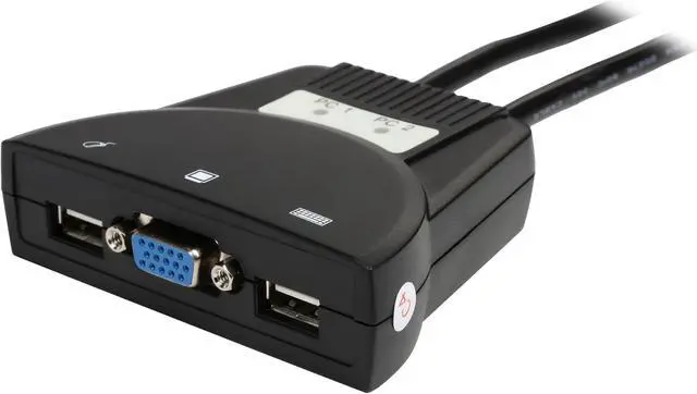 Main image of Coboc KVM-2VGAU-PT 2-Ports Integrated cable USB/VGA KVM Switch - 1920 x 1440