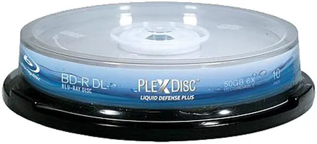 Main image of PlexDisc 50GB 6X BD-R DL Inkjet Printable 10 Packs CD/DVD R/RW Media Model 645-C12