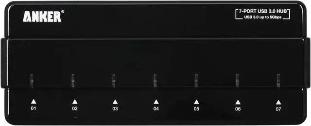 Alt view image 2 of 7 - Anker 68UNHUB-B7U USB 3.0 7-Port Hub with 36W Power Adapter [12V 3A High-Capacity Power Supply and VIA VL812 Chipset]