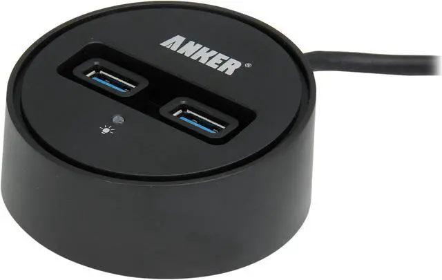 Main image of Anker 68ANHUB-B2A Bus-Powered USB 3.0 2-Port Hub with a Built-in Extended 3.3ft USB 3.0 Cable