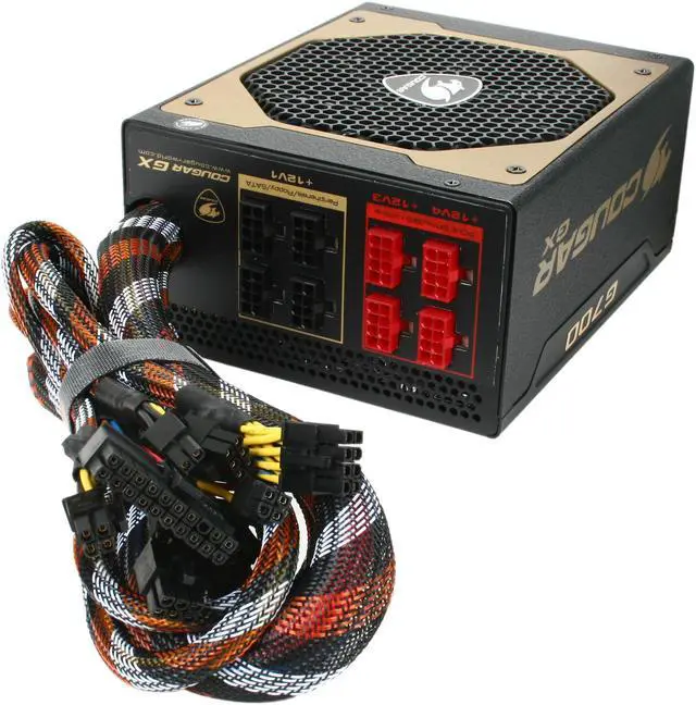 Alt view image 4 of 7 - COUGAR COUGAR-GX700 700 W ATX12V / EPS12V SLI Ready CrossFire Certified 80 PLUS GOLD Certified Modular Active PFC Power Supply