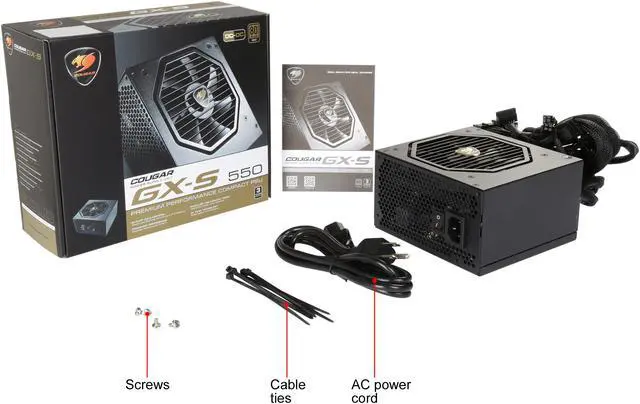 Alt view image 7 of 7 - COUGAR GX-S GXS550 550 W ATX12V / EPS12V 80 PLUS GOLD Certified Power Supply