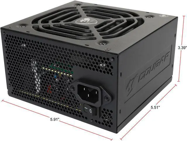 Alt view image 2 of 8 - COUGAR VTE600 600 W ATX12V 80 PLUS BRONZE Certified Non-Modular Active PFC Power Supply
