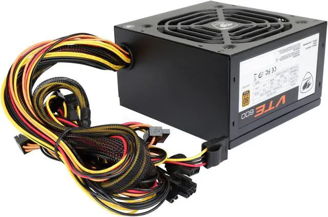 Alt view image 5 of 8 - COUGAR VTE600 600 W ATX12V 80 PLUS BRONZE Certified Non-Modular Active PFC Power Supply