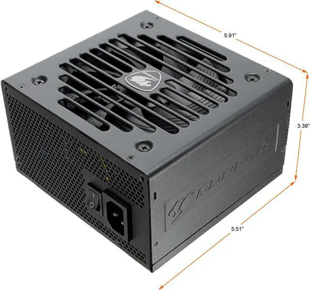 Alt view image 2 of 6 - COUGAR VTE X2 600 600 W ATX12V / EPS12V 80 PLUS BRONZE Certified Non-Modular Power Supply