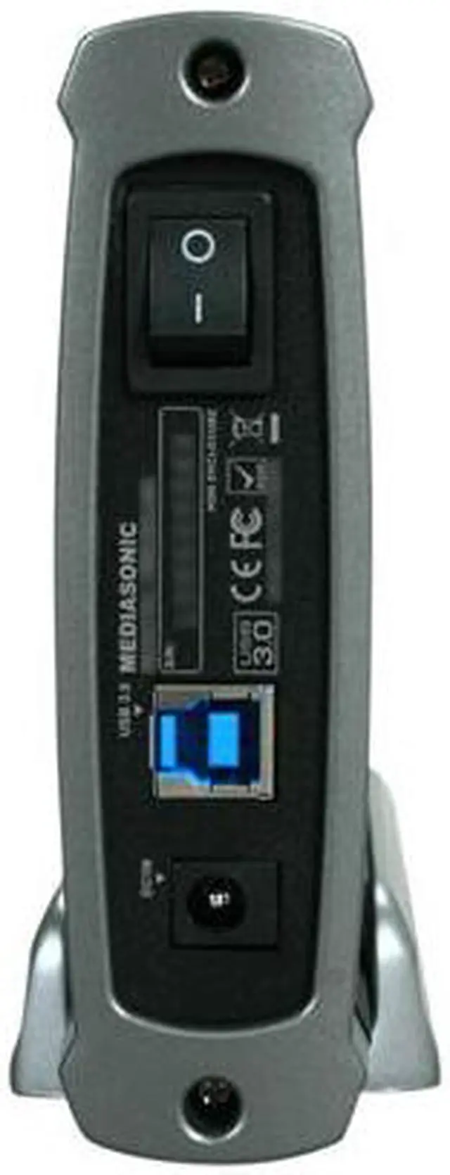 Alt view image 4 of 6 - Mediasonic Smart Drive HD6-SU3-BK Aluminum 3.5" Black SATA USB 3.0 External Enclosure