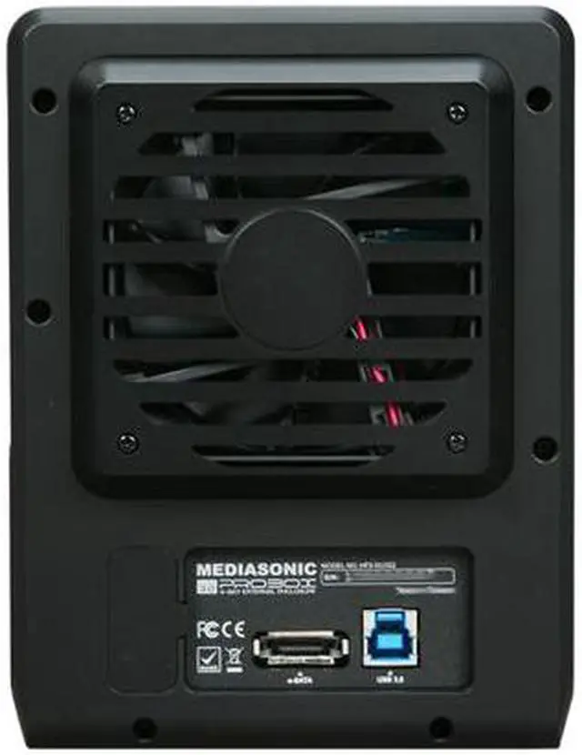 Alt view image 5 of 5 - Mediasonic HF2-SU3S2 Metal 3.5" Black SATA I/II/III USB 3.0 & eSATA 4 Bay External Enclosure