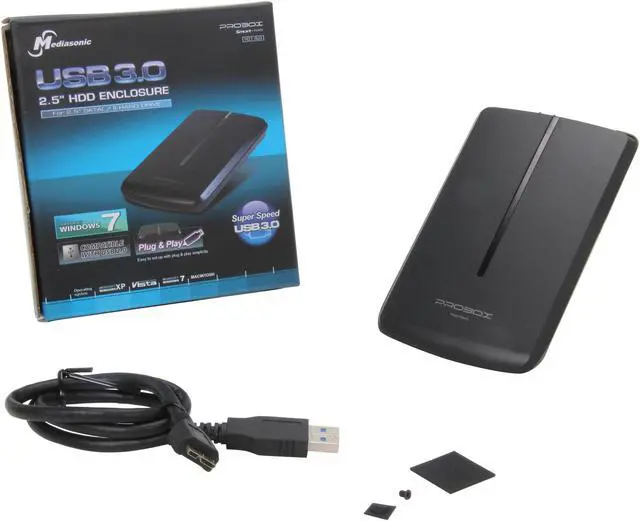 Alt view image 6 of 6 - Mediasonic ProBox H21-SU3 USB 3.0 2.5" SATA HDD / SSD Hard Drive Enclosure - Support SATA III 6.0Gbps HDD & UASP