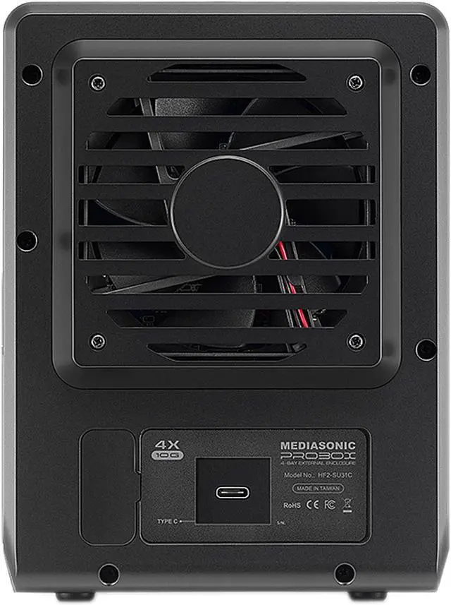 Alt view image 3 of 4 - Mediasonic USB 3.1 4 Bay 3.5' SATA Hard Drive Enclosure - USB 3.1 Gen 2 10Gbps USB Type C (HF2-SU31C)