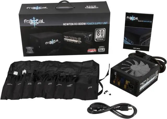 Alt view image 7 of 7 - Fractal Design Newton R3 800W ATX12V / EPS12V SLI Ready CrossFire Certified 80 PLUS PLATINUM Certified Modular Power Supply