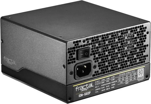 Alt view image 2 of 16 - Fractal Design Ion+ 660P 80 PLUS Platinum Certified 660W Full Modular Compact ATX Power Supply with UltraFlex Cables