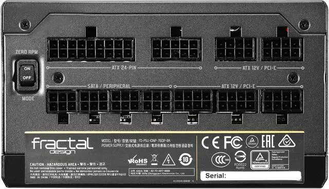 Alt view image 6 of 16 - Fractal Design Ion+ 760P 80 PLUS Platinum Certified 760W Full Modular Compact ATX Power Supply with UltraFlex Cables
