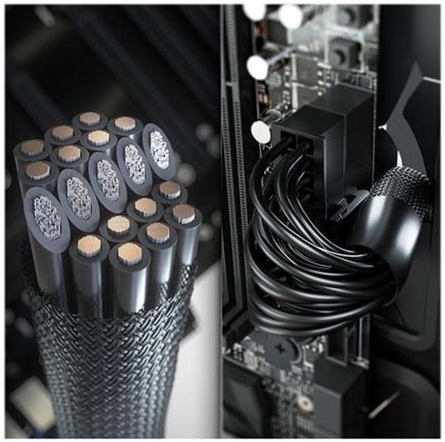 Alt view image 12 of 16 - Fractal Design Ion SFX 500G 80 PLUS Gold Certified 500W Full Modular SFX-L Power Supply with UltraFlex Cables, PSU-ION-SFX-500G-BK