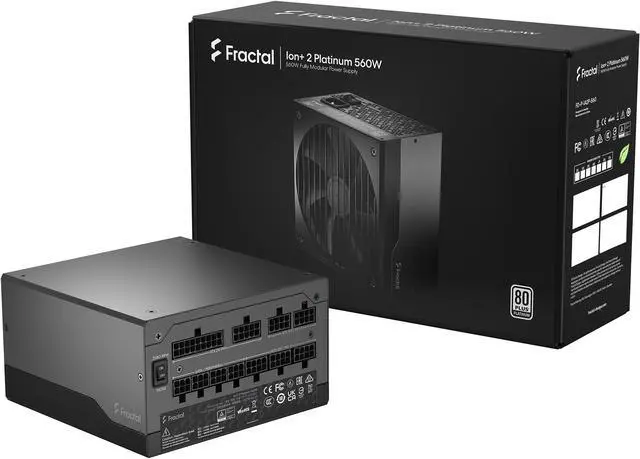 Main image of Fractal Design Ion+ 2 Platinum 560 W ATX12V 2.52 / EPS12V 2.92 80 PLUS PLATINUM Certified Full Modular Active PFC Power Supply
