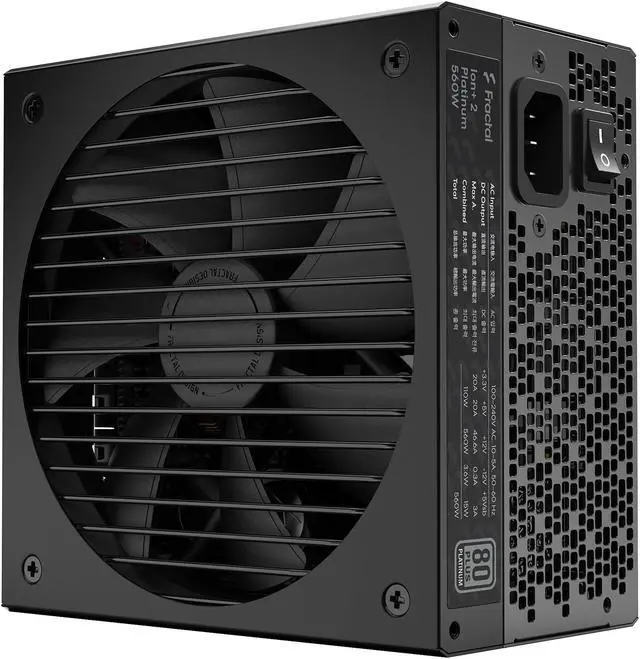 Alt view image 13 of 18 - Fractal Design Ion+ 2 Platinum 560 W ATX12V 2.52 / EPS12V 2.92 80 PLUS PLATINUM Certified Full Modular Active PFC Power Supply