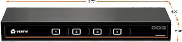Alt view image 2 of 2 - Vertiv SC940DPH-400 Cybex SC900 Secure KVM | Dual Head | 4 Port Universal DisplayPort | NIAP version 4.0 Certified - Secure Desktop KVM Switches