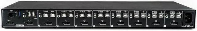 Alt view image 2 of 4 - CYBEX Secure Desktop KVM Switches Universal DP/H Secure Desktop Matrix 2x8 KVM with CAC, PP4.0