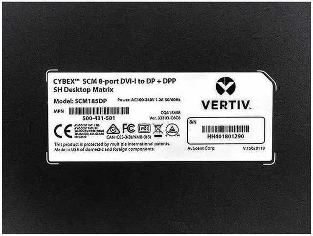 Alt view image 4 of 4 - CYBEX Secure Desktop KVM Switches Universal DP/H Secure Desktop Matrix 2x8 KVM with CAC, PP4.0