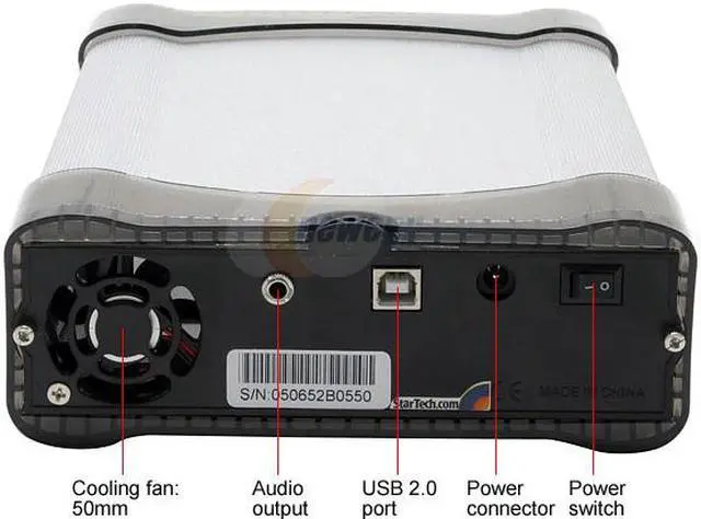 Alt view image 3 of 5 - StarTech IDECASE52U2 Aluminum 5.25in Silver USB to IDE External Optical Drive Enclosure