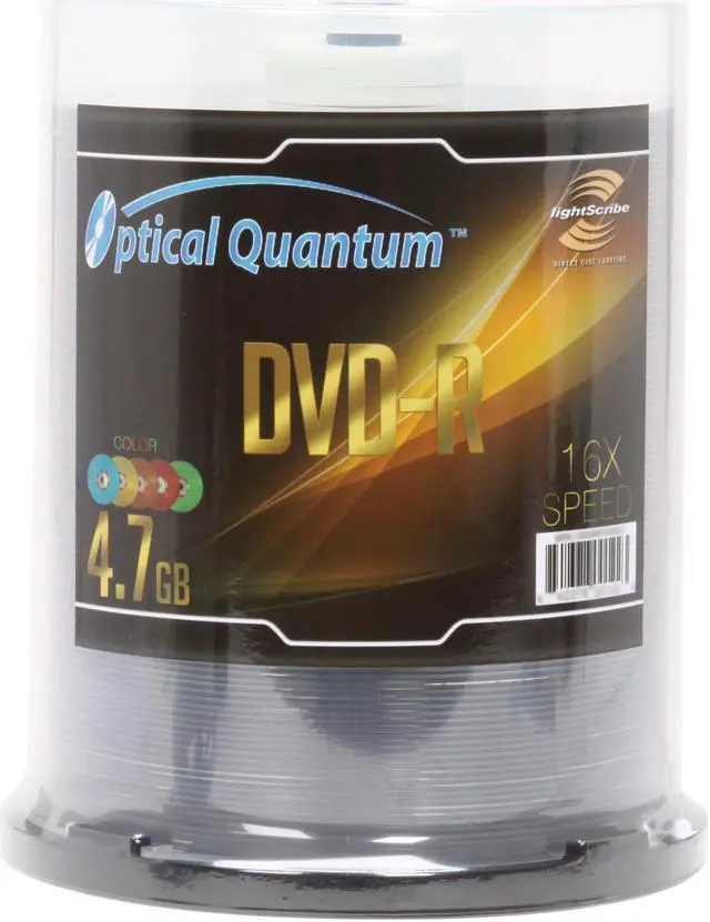Alt view image 5 of 6 - Optical Quantum 4.7GB 16X DVD-R Color LightScribe 200 Packs (2 x 100 Packs) Disc with FREE Sony Optiarc AD-7241S 24X SATA LightScribe DVD Burner