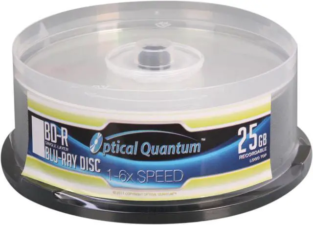 Main image of Optical Quantum 25GB 6X BD-R 25 Packs Spindle Disc Model OQBDR06LT-25