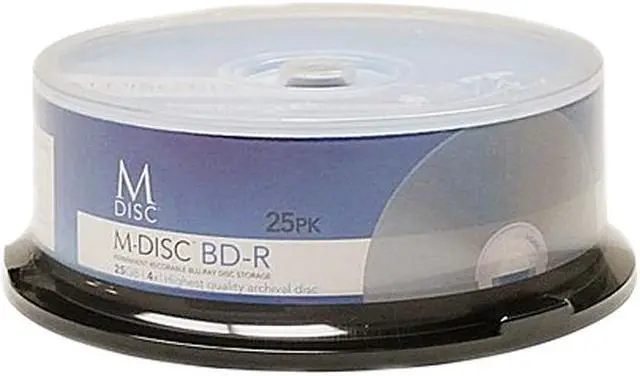 Main image of M-Disc 25GB White Inkjet Printable Permanent Data Archival Media Blu-ray BD-R 25 Disc Pack