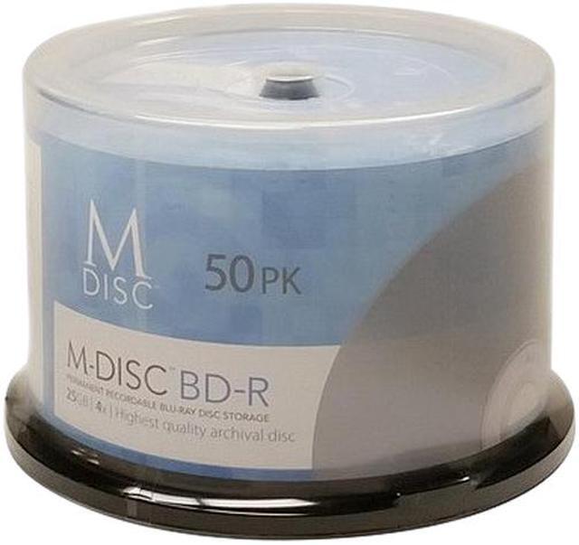 Main image of M-Disc 25GB White Inkjet Printable Permanent Data Archival Media Blu-ray BD-R 50 Disc Pack