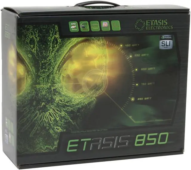 Alt view image 9 of 9 - ETASIS ET850 True 850W, Max 950W ATX12V / EPS12V SLI Certified CrossFire Ready Active PFC Power Supply