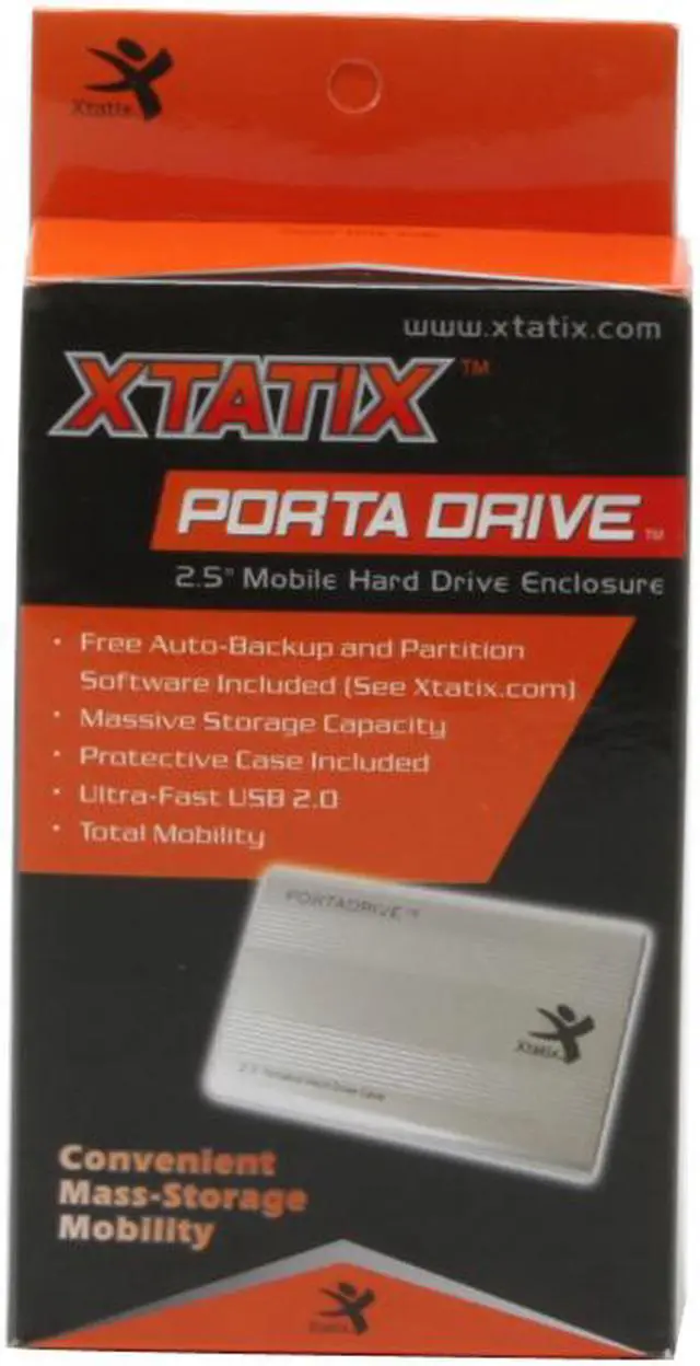 Alt view image 5 of 5 - Xtatix XCA-PD1 Aluminum 2.5" Silver USB 2.0 External Enclosure