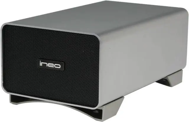 Main image of NEO I-NA309D Pro (Silver/Grey) 3.5" SATA USB 3.0/USB 2.0 Dual Bay RAID 0,1 External Hard Drive