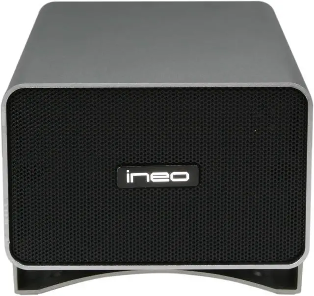 Alt view image 2 of 5 - NEO I-NA309D Pro (Silver/Grey) 3.5" SATA USB 3.0/USB 2.0 Dual Bay RAID 0,1 External Hard Drive