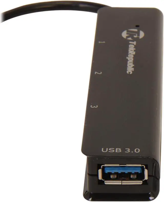 Alt view image 3 of 5 - Tek Republic TUH-200 USB 3.0 + USB 2.0 4-Port Hub