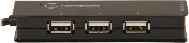 Alt view image 4 of 5 - Tek Republic TUH-200 USB 3.0 + USB 2.0 4-Port Hub