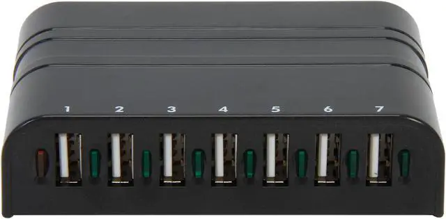 Alt view image 2 of 6 - Tek Republic TUH-2700 USB 2.0 7 Port Hub with Power Adapter