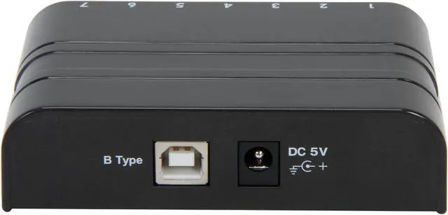 Alt view image 4 of 6 - Tek Republic TUH-2700 USB 2.0 7 Port Hub with Power Adapter