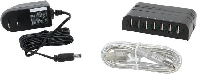 Alt view image 5 of 6 - Tek Republic TUH-2700 USB 2.0 7 Port Hub with Power Adapter