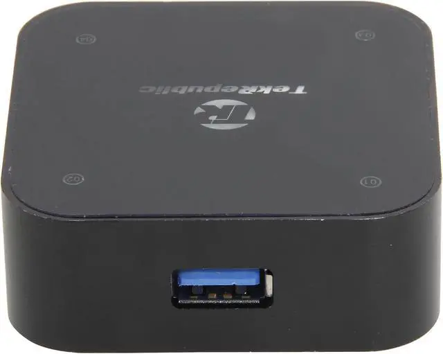 Alt view image 4 of 6 - Tek Republic TUH-3400 Aluminum USB 3.0 4 Port Hub with 3A Power Adapter